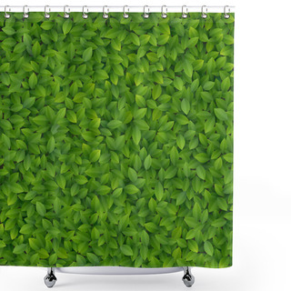Personality  Green Leaves Texture. Shower Curtains