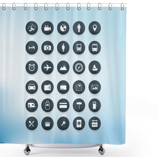 Personality  Vector Icon Set, Vector Illustration  Shower Curtains