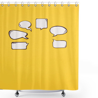 Personality  Various Blank Speech Bubbles Shower Curtains