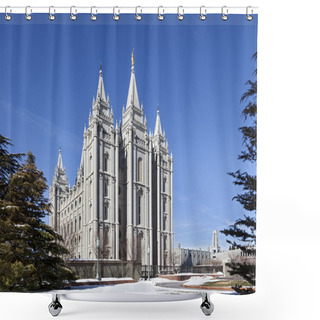 Personality  Mormon Temple - The Salt Lake Temple, Utah Shower Curtains