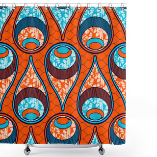 Personality  African Fashion Seamless Pattern Ornament In Vibrant Colours, Picture Art And Abstract Background For Fabric Print, Scarf, Shawl, Carpet, Kerchief, Handkerchief, Vector Illustration File EPS10.  Shower Curtains