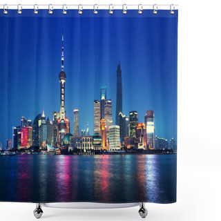 Personality  Shanghai At Night, China Shower Curtains