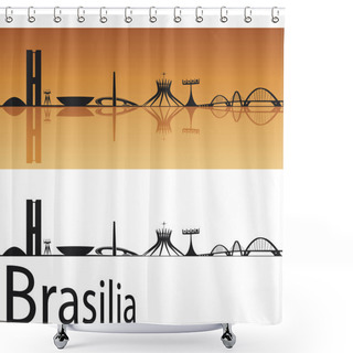Personality  Brasilia Skyline Shower Curtains