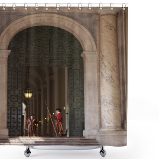 Personality  Swiss Guard On Watch Shower Curtains