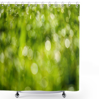Personality  Blur Green Background Shower Curtains