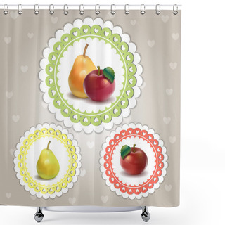 Personality  Colorful Set Of Fruit Shower Curtains