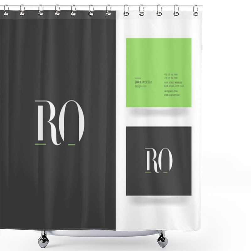 Personality  R & O Letter Logo   shower curtains