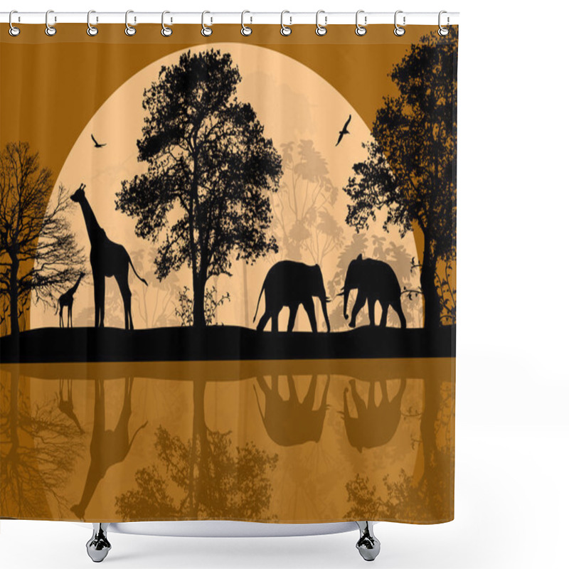 Personality  Wild African Animals  Shower Curtains