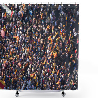 Personality  Demonstration For Catalonia Independence Shower Curtains