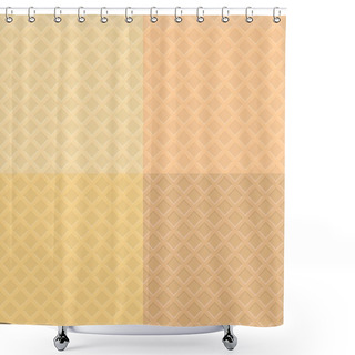 Personality  Vector Waffle Pattern Background,seamless,flat Design Shower Curtains
