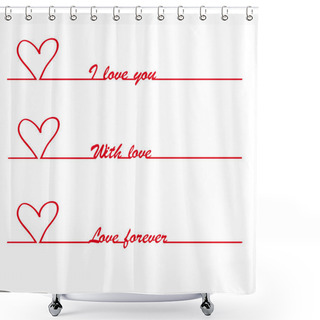 Personality  Happy Valentine's Day Shower Curtains