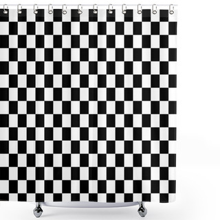 Personality  Background Black And White Squares Shower Curtains