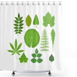 Personality  Leave Icon Vector Illustration. Shower Curtains