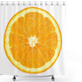 Personality  Orange Fruit Isolated On White Background Shower Curtains