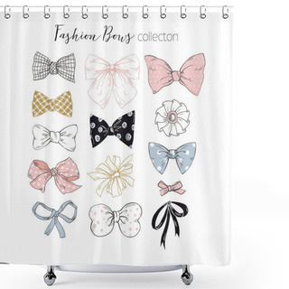 Personality  Beautiful Graphic Bows  Shower Curtains