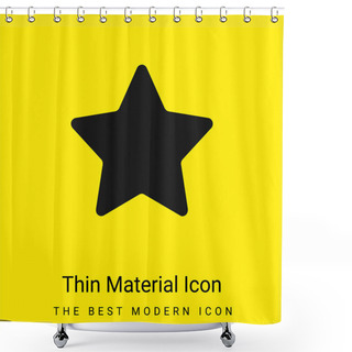 Personality  Bookmark Star Minimal Bright Yellow Material Icon Shower Curtains