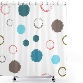 Personality  Polka Dots Seamless Pattern Pastel Shower Curtains