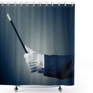 Personality  Magician Hand With Magic Wand Shower Curtains