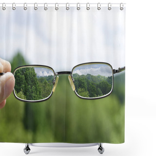 Personality  Seeing Nature Through The Glasses Shower Curtains