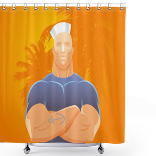 Personality  Sailor Man Shower Curtains