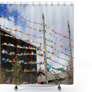 Personality  Tibetan Prayer Flags Shower Curtains