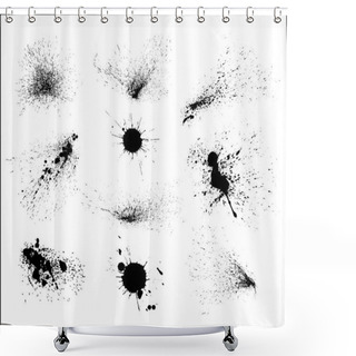 Personality  Ink Splat Set Shower Curtains