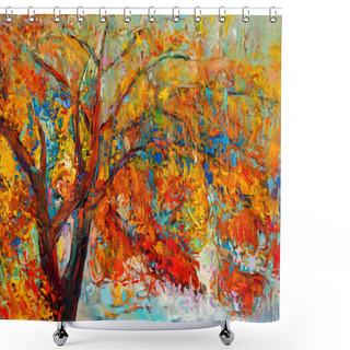 Personality  Autumn Tree Shower Curtains