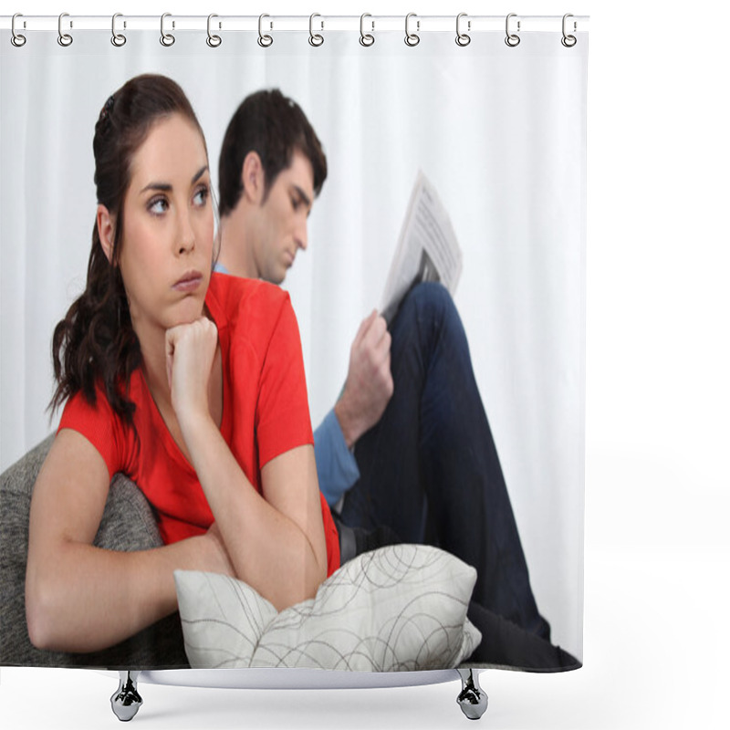 Personality  Angry Couple Shower Curtains