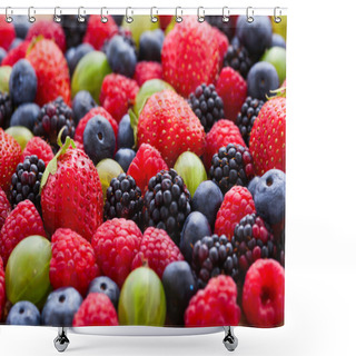 Personality  Berries Background Macro Shower Curtains