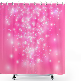 Personality  Pink Shining Background Shower Curtains