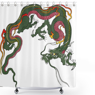 Personality  Whole Body Dragon Part 10 Shower Curtains