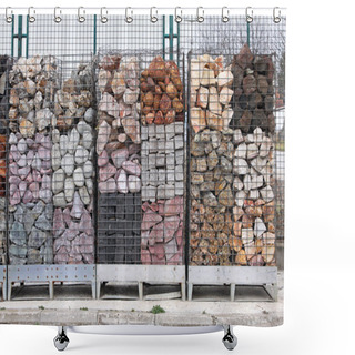 Personality  Stones Material Shower Curtains
