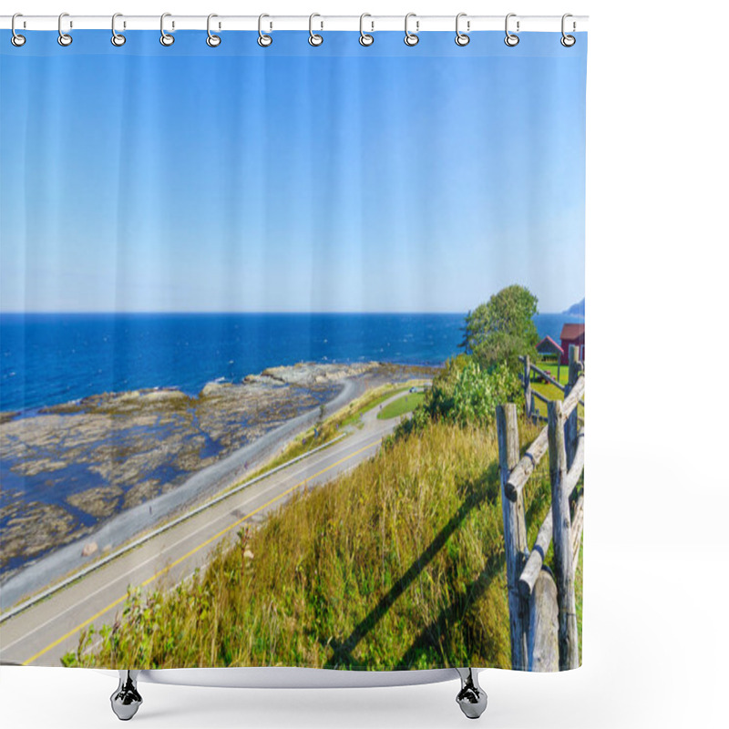 Personality  Coastal View In La Martre, Gaspe Peninsula Shower Curtains
