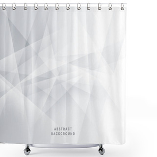 Personality  Abstract White Background With Geometric Lines Shapes Shower Curtains