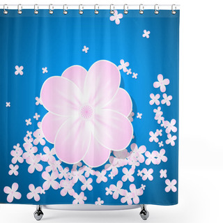 Personality  Abstract Colorful Flowers Vector Background Shower Curtains