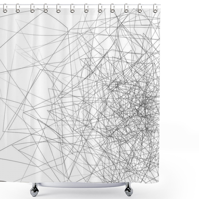 Personality  Abstract Chaotic Lines Background. Shower Curtains