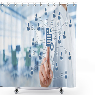 Personality  Corporate Data Management System Shower Curtains