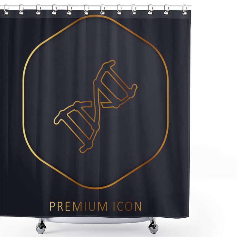 Personality  Biotech Golden Line Premium Logo Or Icon Shower Curtains
