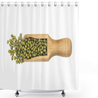 Personality  Mung Beans On Wooden Scoop Shower Curtains