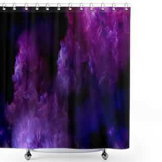 Personality  Abstract Pink And Blue Beautiful Fractal Background In The Form Of Clouds And Feathers And Is Suitable For Use In Projects Of Imagination, Creativity And Design. Shower Curtains