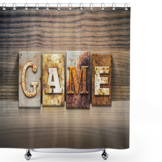 Personality  Game Concept Letterpress Theme Shower Curtains