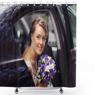 Personality  Bride In Car Shower Curtains