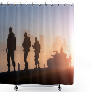 Personality  Military. Shower Curtains
