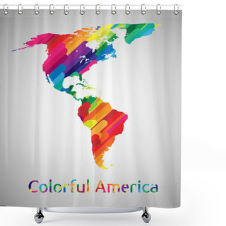 Personality  Colorful America Shower Curtains