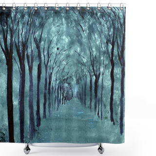 Personality  Avenue Of Trees In The Park Shower Curtains