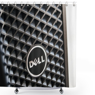 Personality  Dell Computers Logo On Workstation Computer Shower Curtains