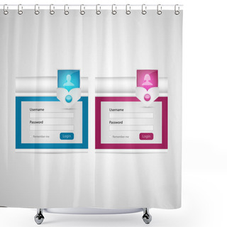Personality  Login And Registration Vector Illustration Shower Curtains