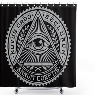 Personality  All Seeing Eye Vector Shower Curtains