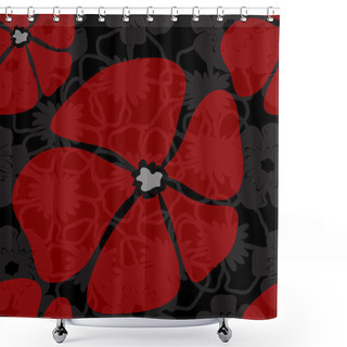 Personality  Flower Seamless Pattern Shower Curtains