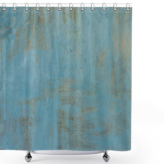 Personality  Old Weathered Grey And Blue Concrete Background  Shower Curtains